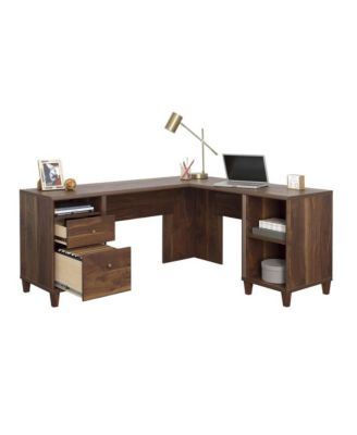 Willow Place L Desk, Grand Walnut finish