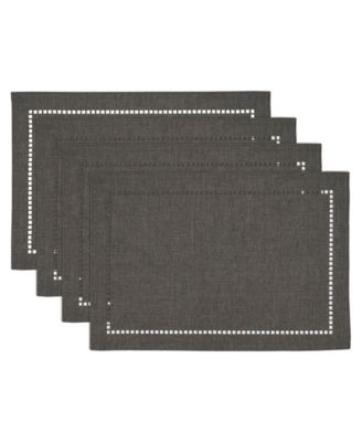 Laser-Cut Hemstitch Placemats, Set of 4
