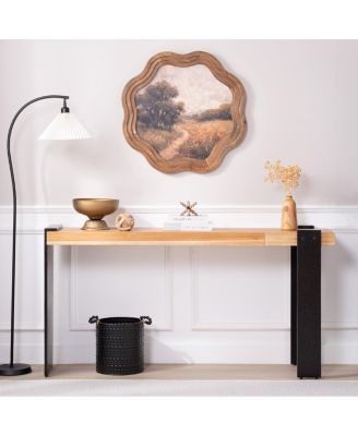 Rustic Industrial  Console Table with Faux Rust Legs
