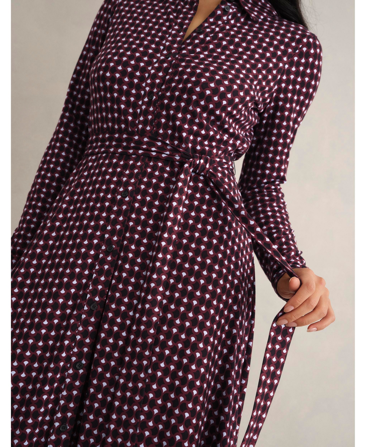 Hobbs London Women's Clarice Printed Midi Dress