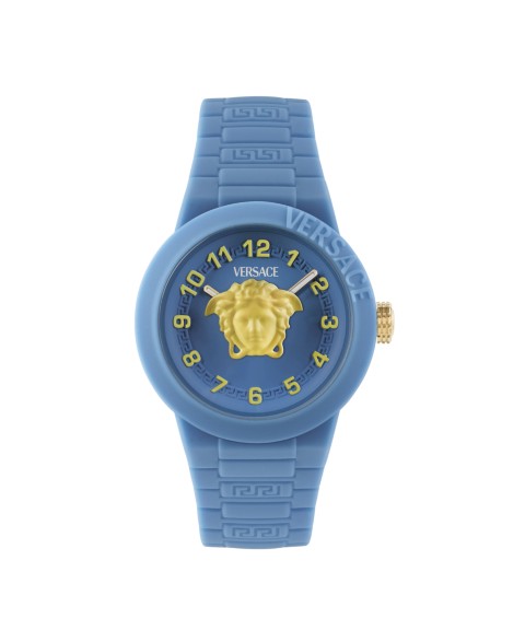 Versace Kid's V-Pop Blue Silicone Strap Watch 34mm