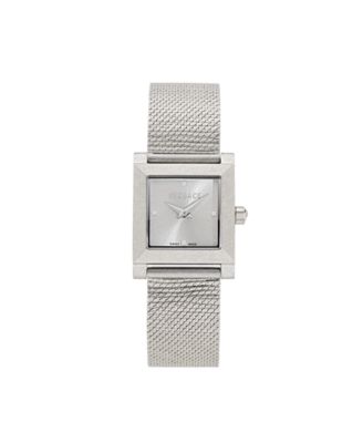 Women's Mosaic Silver Stainless Steel Strap Watch 22x22mm