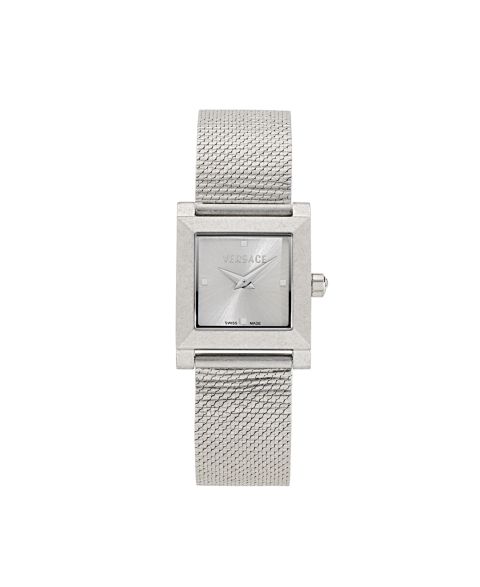 Женские часы Versace Mosaic Silver Stainless Steel Strap Watch 22x22mm