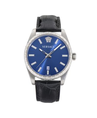 Men's Millenyium Black Calf Leather Strap Watch 40mm