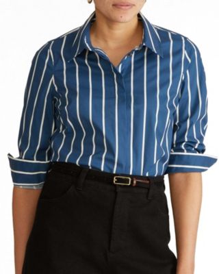 Plus Size Stretch Poplin Shirt Classic Fit