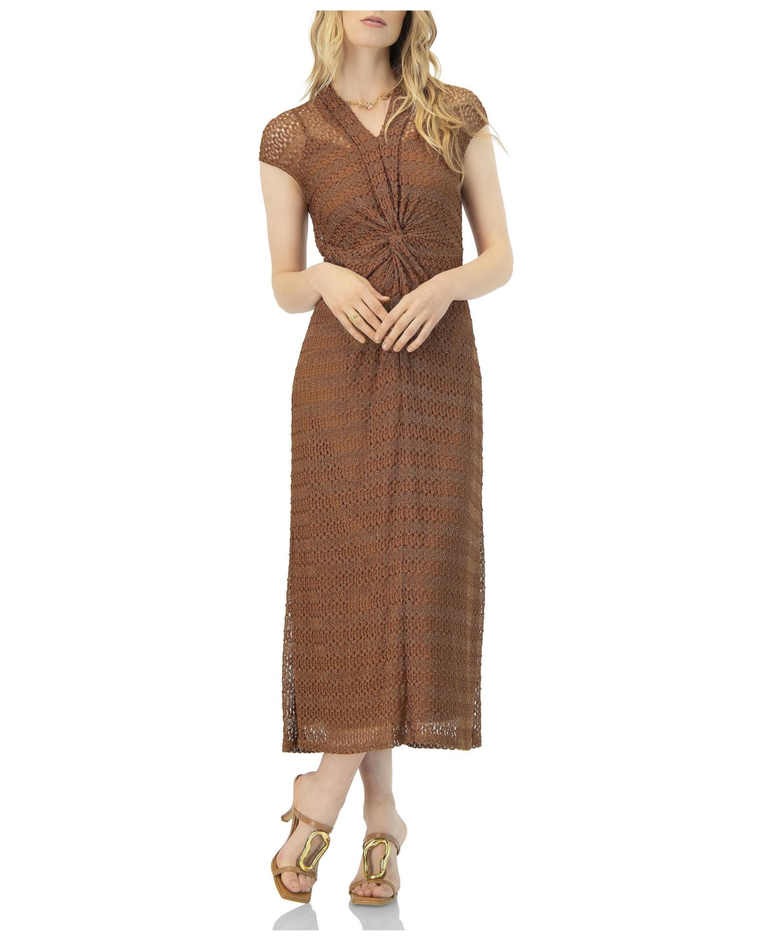 Women's Long Knitted Off-Shoulder Dress