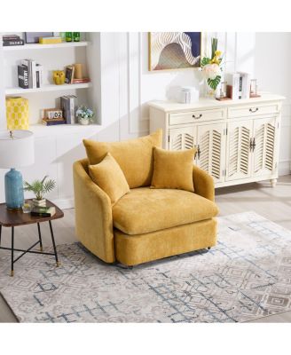 Swivel Sofa Armchair with 3 Pillows