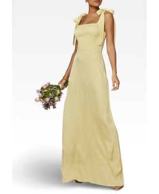 yellow bridal shower dress Wedtrend Women Prom With Slit Mermaid Spaghetti Straps Corset Beaded Long Formal Dress With Appliques, Yellow / US20W Additional charge for other color can be applied African Yellow Dress For Bridal