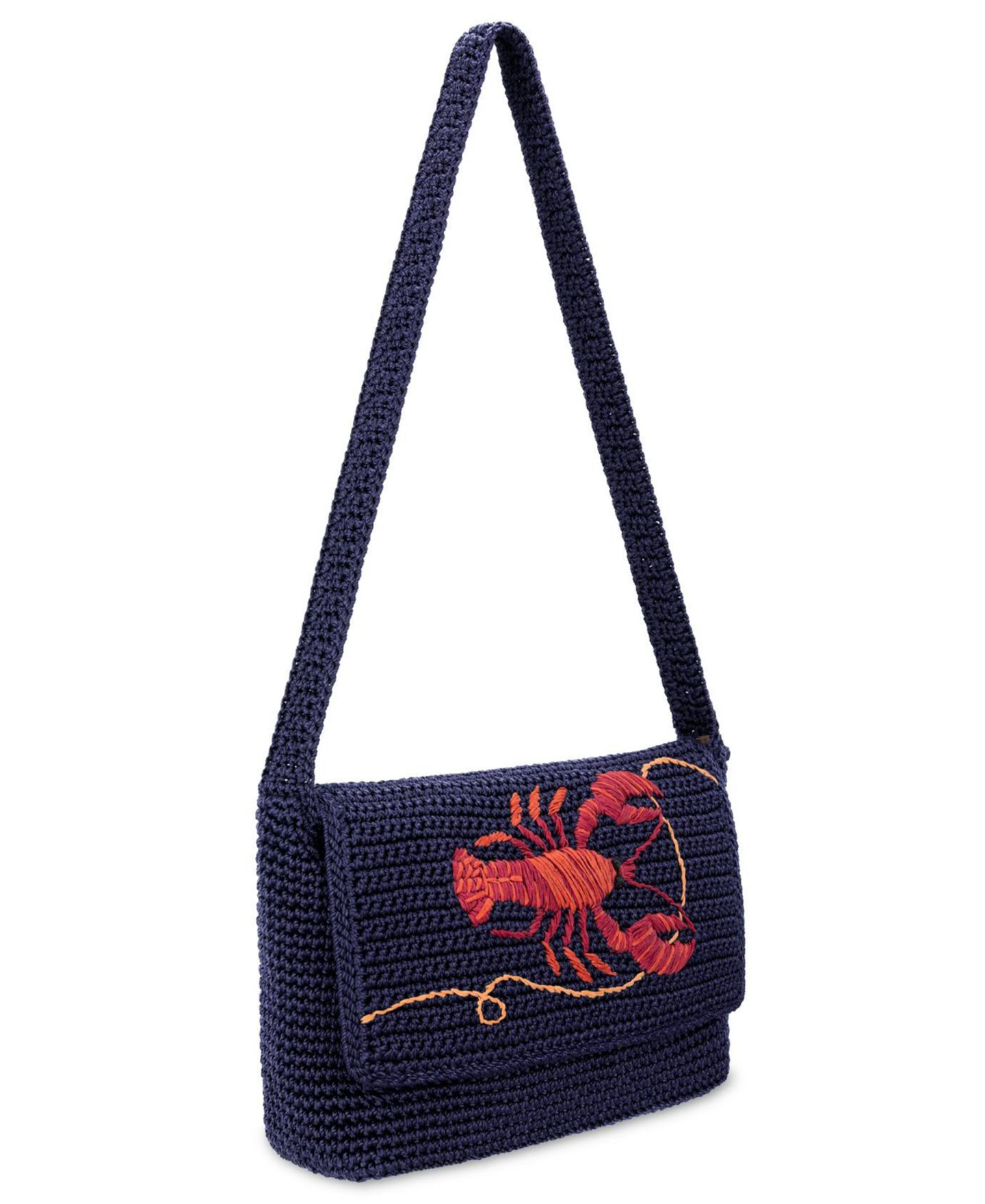 Женская сумка The Sak Marlow Hand-Crocheted Small Shoulder Handbag, цвет: Синий — фото 3