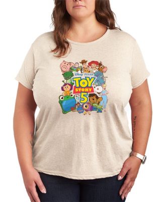 Plus Size Toy Story 5 Woody and Friends Collage Short-Sleeve Graphic T-Shirt
