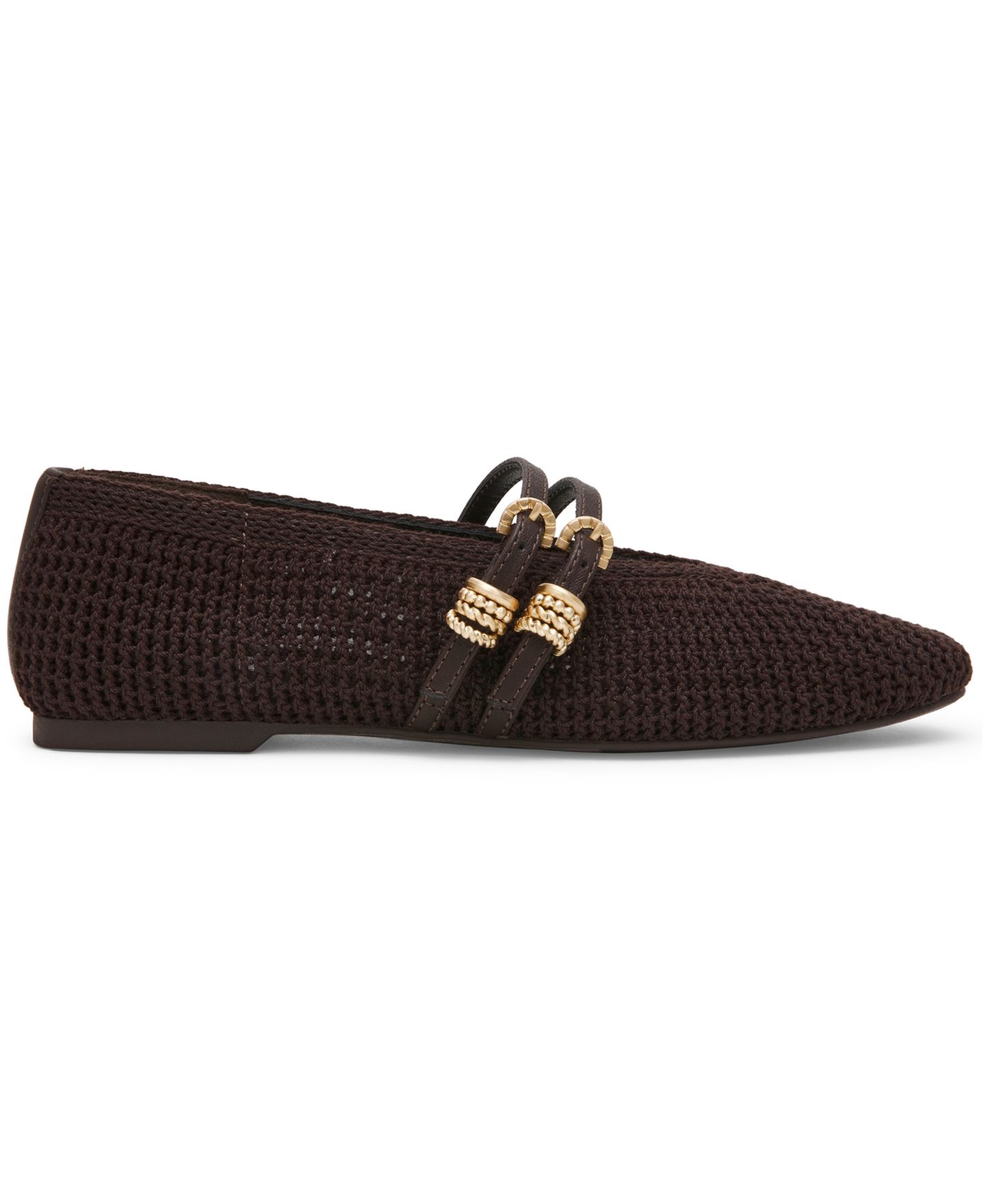 Женские балетки DV Dolce Vita Lespina Knitted Mary Jane Flats, цвет: Шоколадный — фото 2
