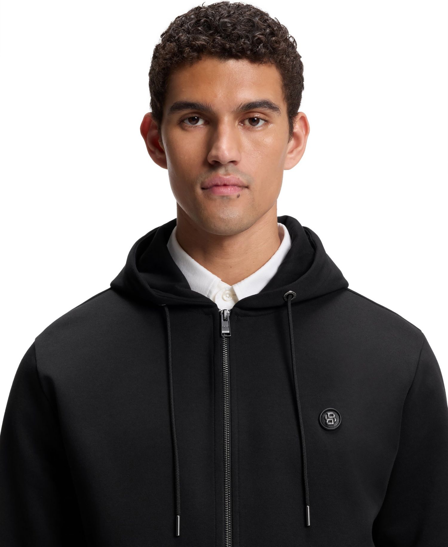 Men's Cotton-Blend Zip-Up Regular-Fit Hoodie