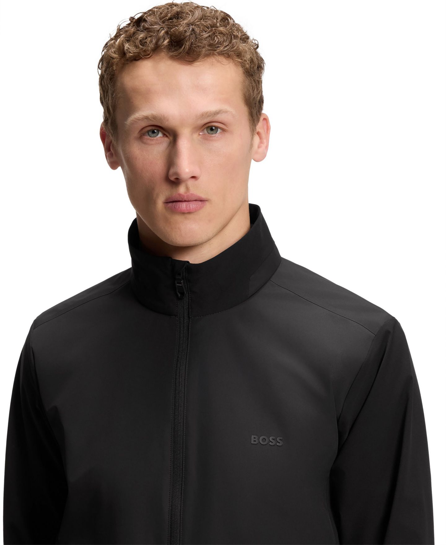 Мужская куртка Hugo Boss Water-Repellent Regular-Fit Stretch, цвет: Чёрный — фото 5