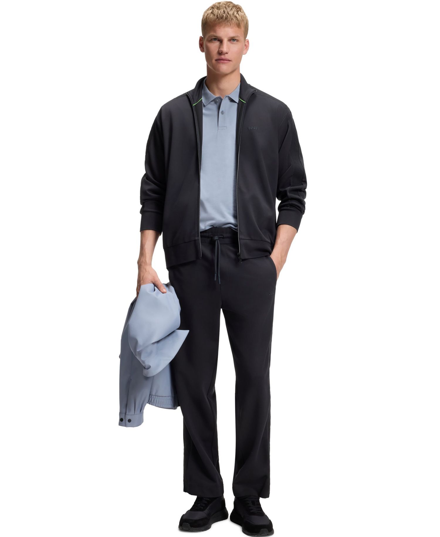 Men's Regular-Fit Jacquard Tape Jersey Pants