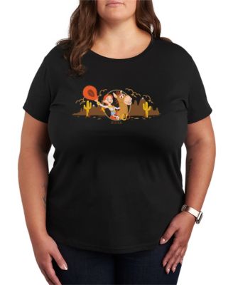 Plus Size Toy Story 5 Jessie Riding Bullseye Western Short-Sleeve Graphic T-Shirt