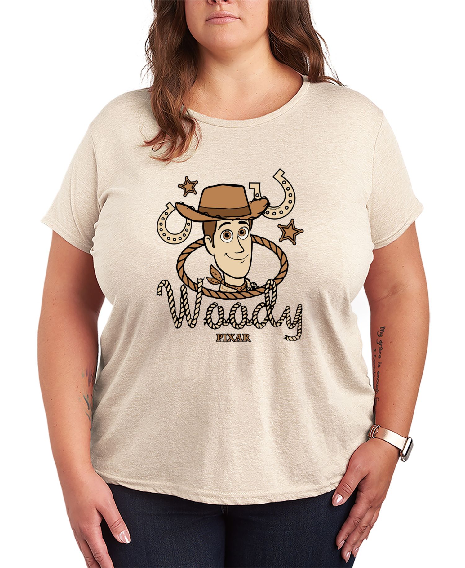 Plus Size Toy Story 5 Cowboy Woody Short-Sleeve Graphic T-Shirt
