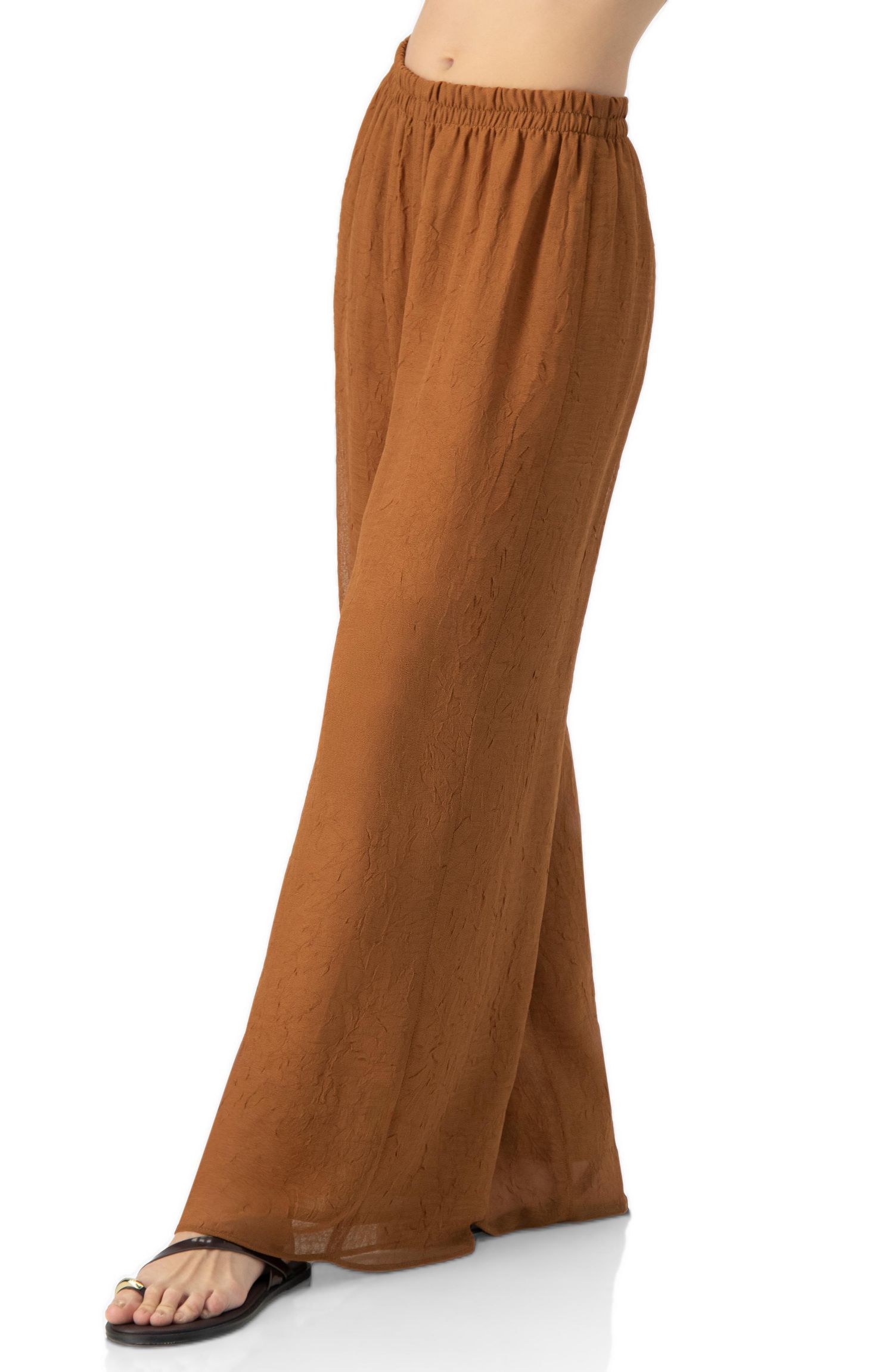 Women's Airy Wide-Leg Elastic Waist Pants