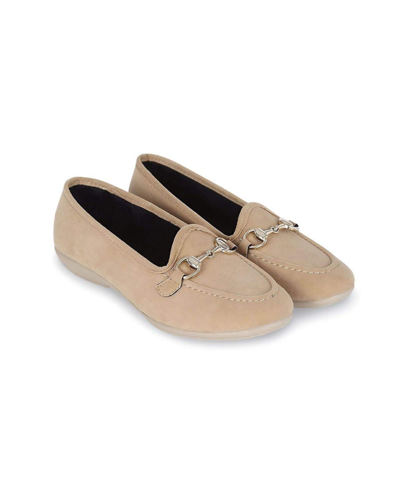 Женские тапочки Menina Step Royal Suede Buckle Slipper, цвет: Бежевый — фото 3