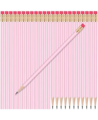 Round Pencils Eraser HB Graphite Drawing Sketching School Supplies 24 pieces