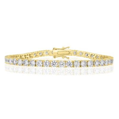 Elegant Round 4mm Brilliant Cubic Zirconia Tennis Bracelet.