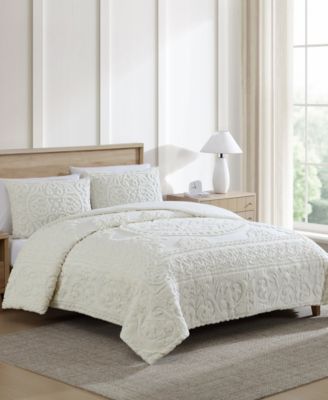 Emblem Chenille 3-Piece Comforter Set, Queen