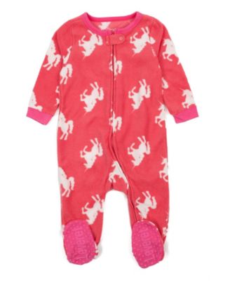 Baby Girls Matching Family One-Piece Sleep 'n Play Fleece Footed Pajamas - Cute and Playful Prints (03M-24M)