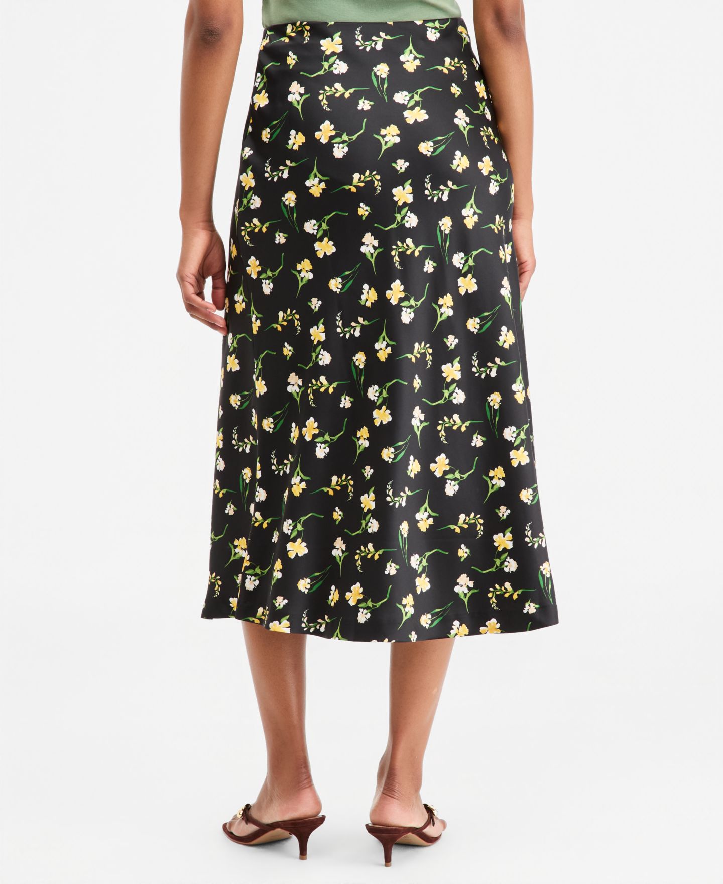 Женская юбка On 34th Printed Midi Slip, цвет: Чёрный — фото 3