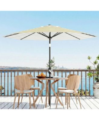 Outdoor 10FT Stripe Outdoor Patio Umbrella, UV Protection Waterproof for Pool Deck Yard