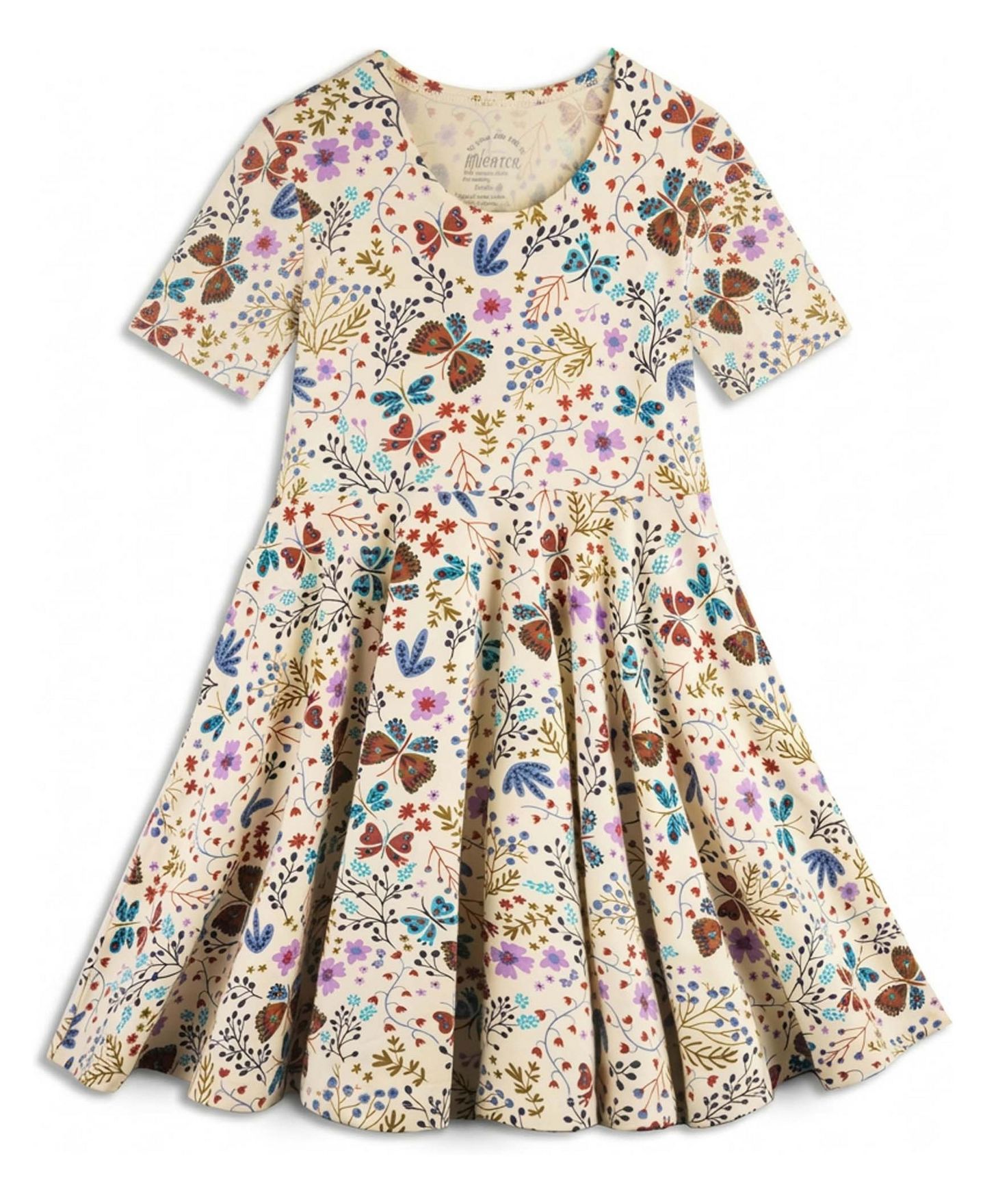 Платье Mightly Fair Trade Organic Cotton Short Sleeve Twirl Dress для девочек-малышей, цвет: С принтом — фото 1
