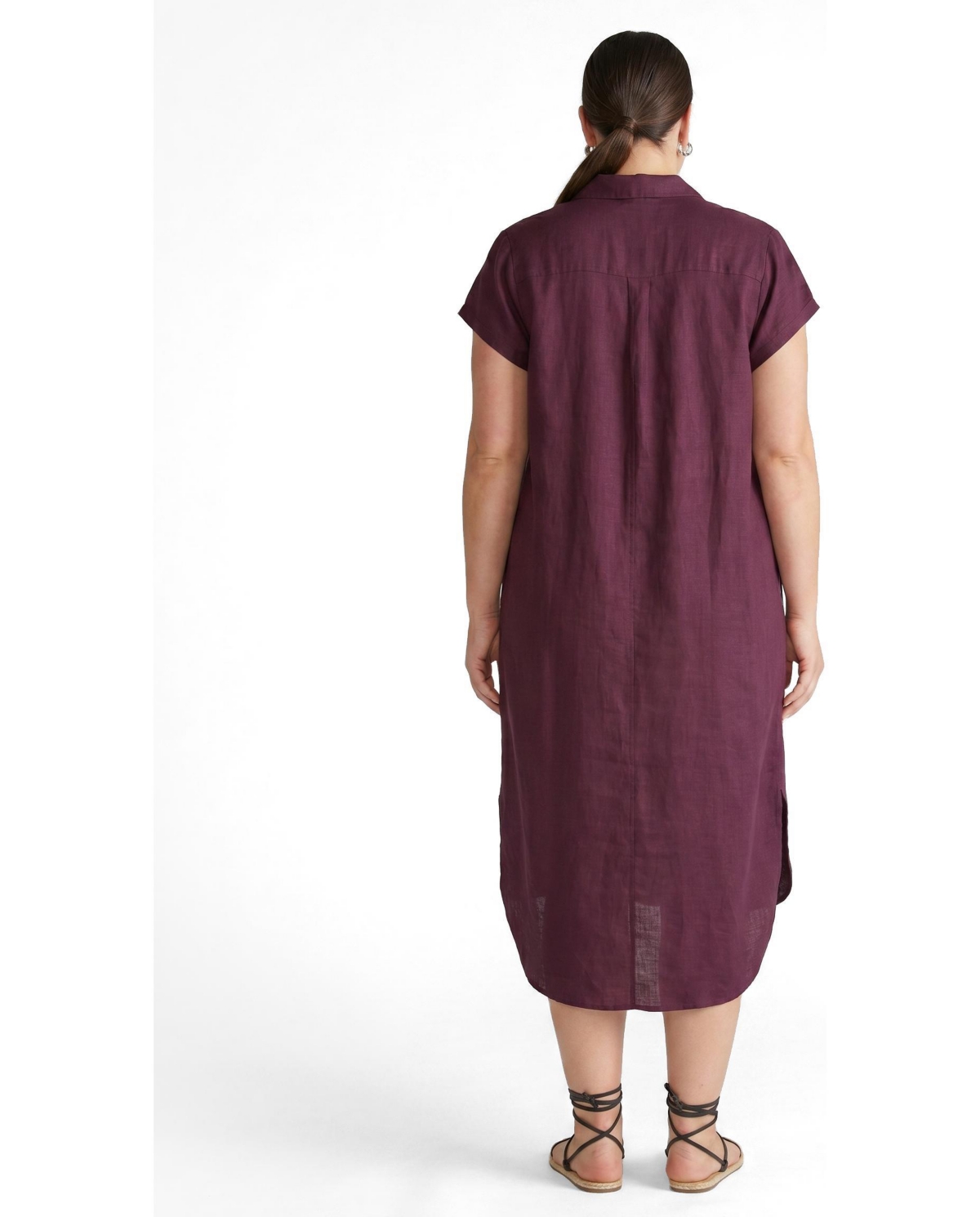 Universal Standard Plus Dune Linen Shirtdress
