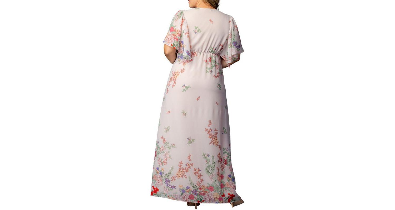 Plus Size Catalina Border Print Gown