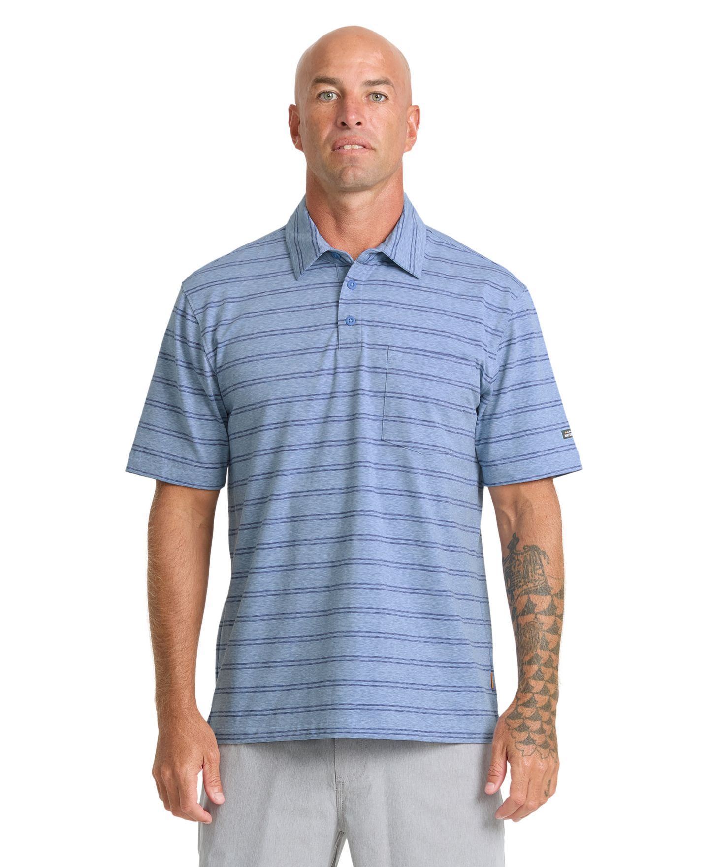 Мужское поло Quiksilver Waterman Quiksilver Shank Short-Sleeve Polo Shirt, цвет: Riviera — фото 1
