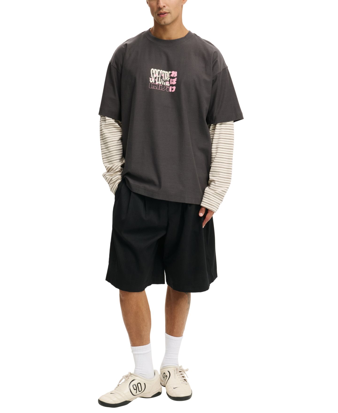 Мужская футболка Cotton On Crewneck Short-Sleeve, цвет: Выцветший сланцевый — фото 2