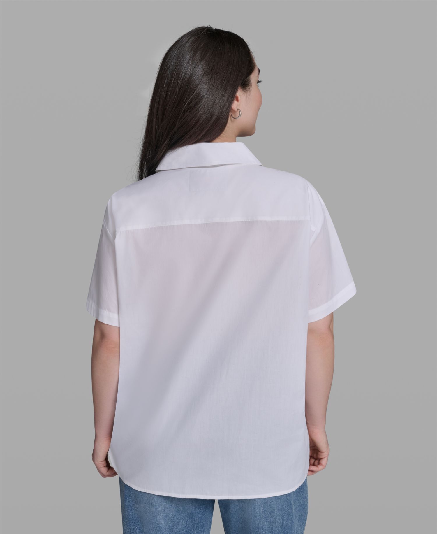 Plus Size Cotton Short-Sleeve Top