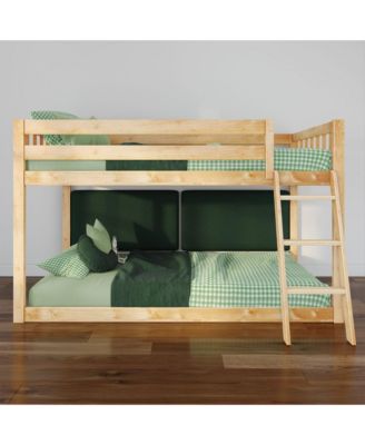 Max and Lily Fundamentals Low Bunk Bed+ 2 Floating Headboards