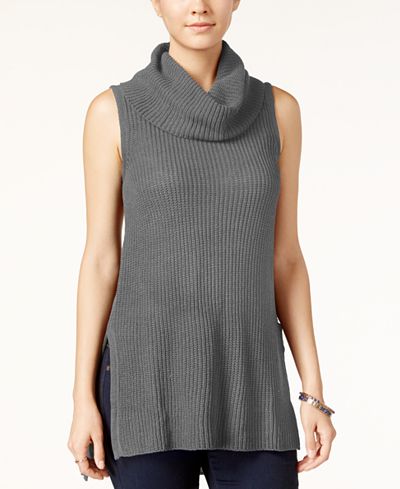 Ultra Flirt Juniors' Sleeveless Cowl-Neck Tunic