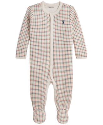 Baby Boys' Tattersall Footed Coverall