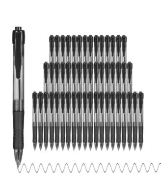 Retractable Ballpoint Pens Soft Grip Ink Click Medium Point Smooth Writing Office School Bulk Pack 50 Pack