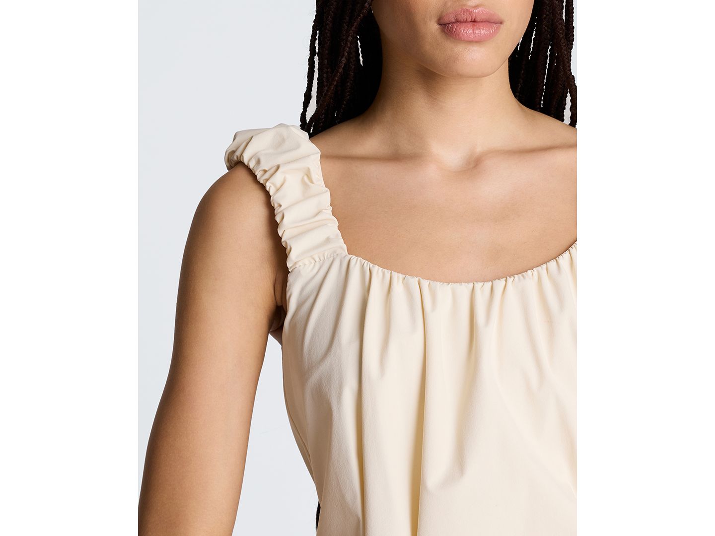 Женский топ Kenneth Cole Seoul Knit Ruched Scoop Neck, цвет: Устричный — фото 6