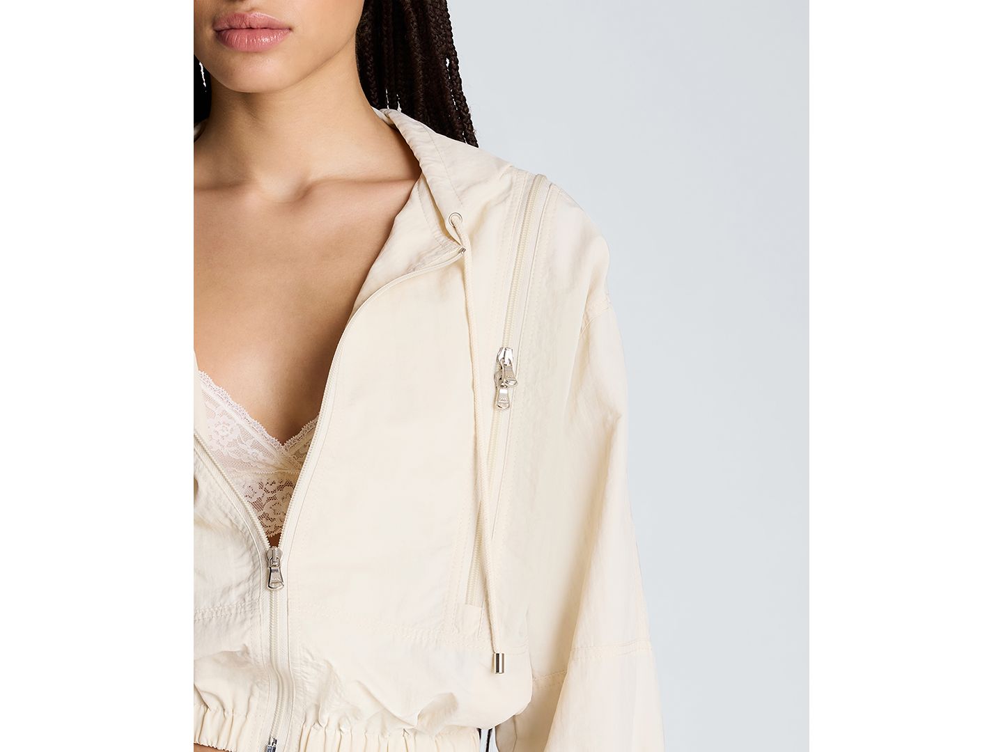 Женское худи Kenneth Cole Zippered Long-Sleeve, цвет: Устричный — фото 6
