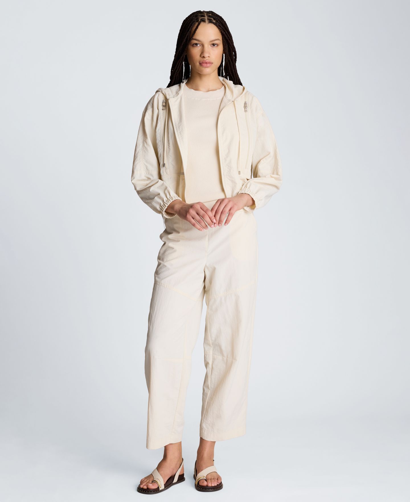 Женское худи Kenneth Cole Zippered Long-Sleeve, цвет: Устричный — фото 12
