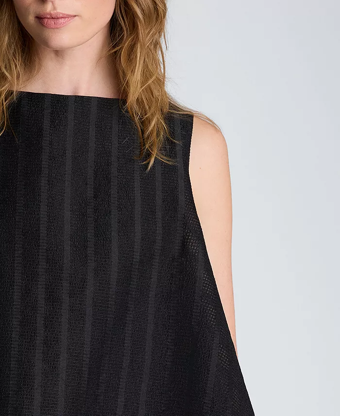 Women's Boat Neck Bubble Hem Mini Dress - thumbnail 4