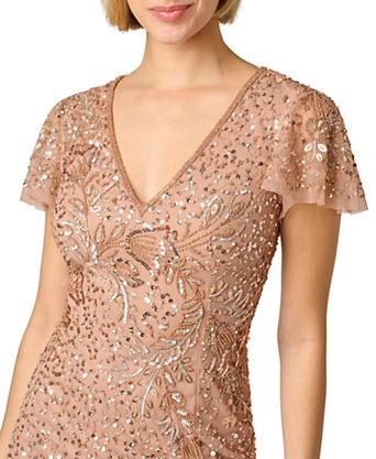 rose gold dress casual Formal Dresses & Ball Gowns ADASA Maxi dresses Shine bright in the Muse Sequin Maxi Dress Rose Gold Dresses for Women