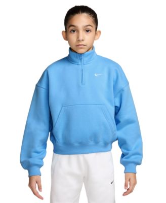 Girls' 7-16 Sportswear Studio Fleece Oversized Quarter-Zip Sweatshirt