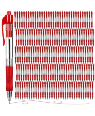 Retractable Ballpoint Pen Medium Point Click Grip 200 Pack