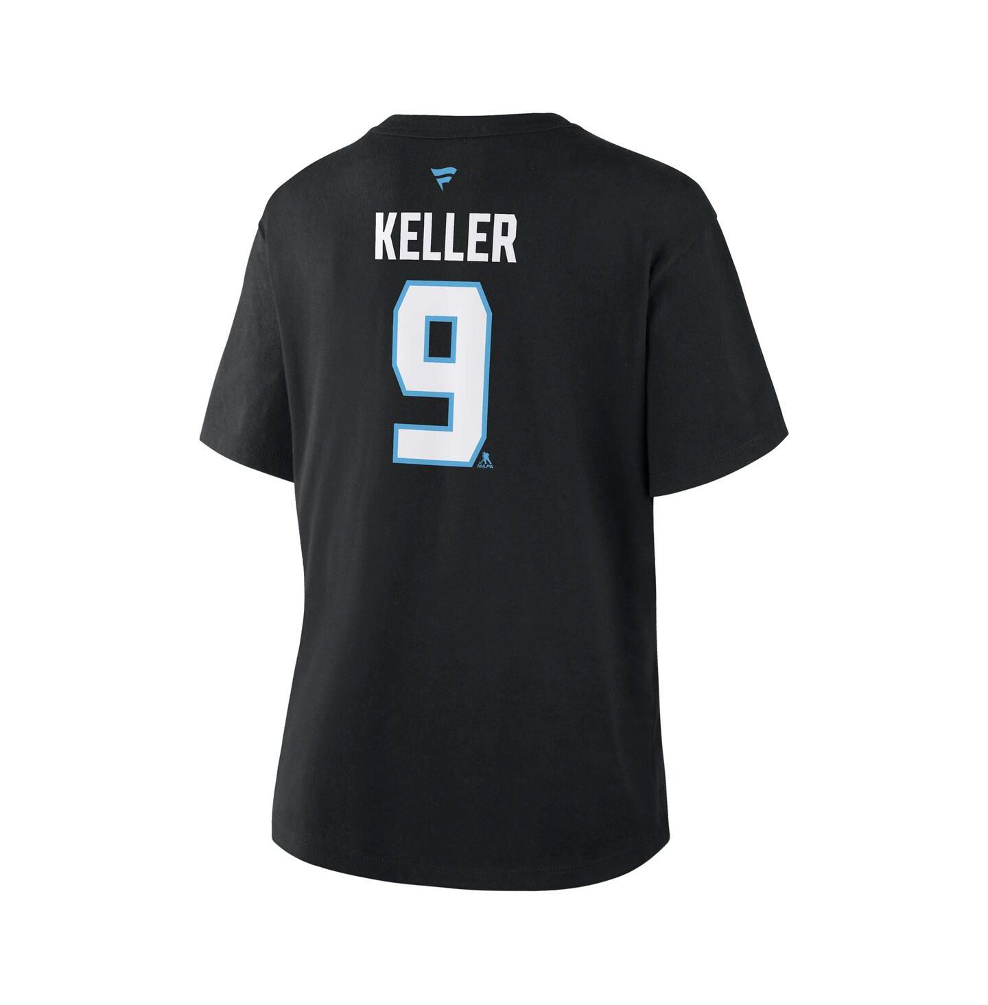 Женская футболка Fanatics Clayton Keller Black Utah Mammoth Authentic Stack Name & Number — фото 2