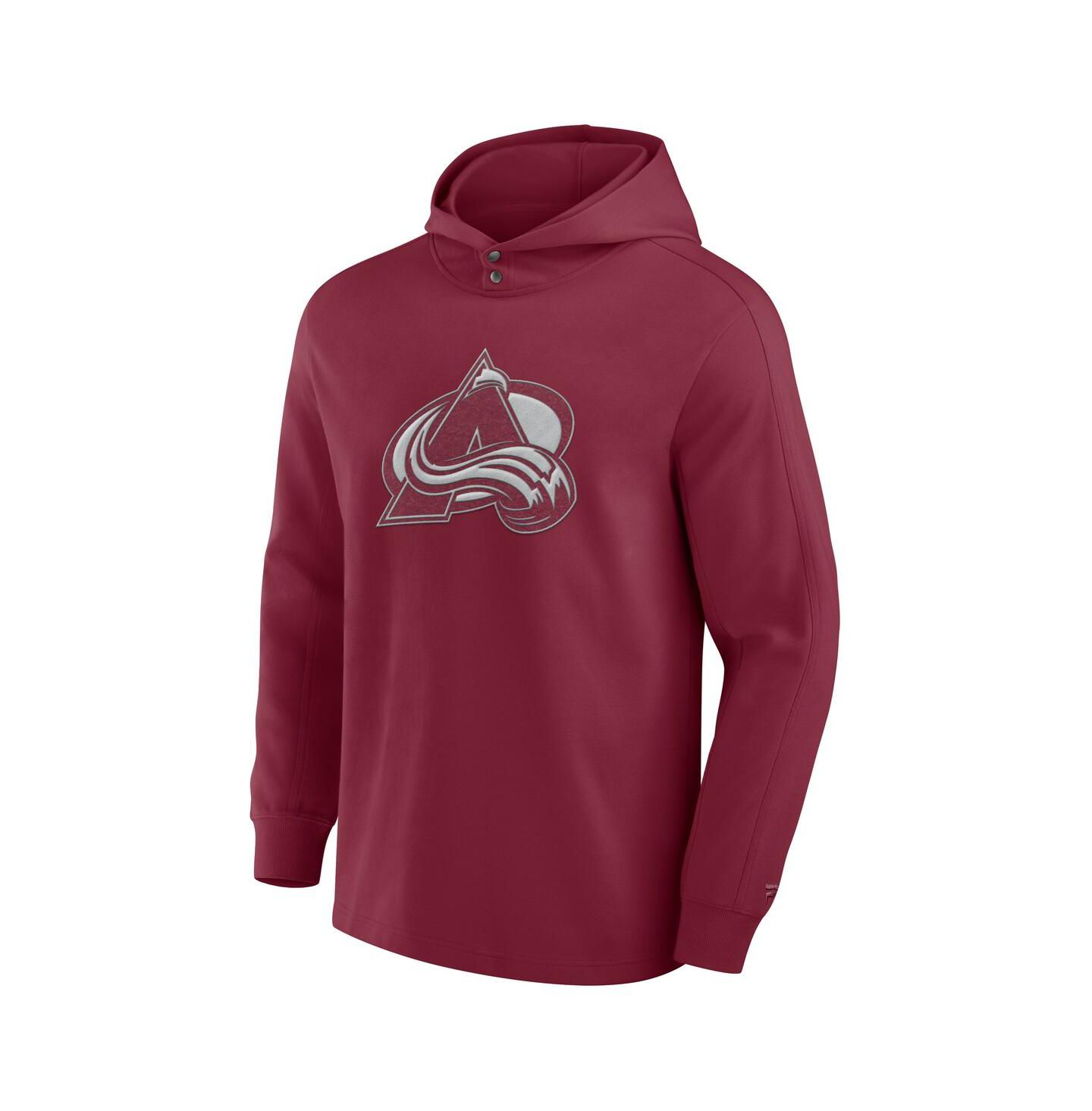 Мужское худи Fanatics Burgundy Colorado Avalanche Elements Blaze Tri-Blend Long Sleeve T-Shirt — фото 3
