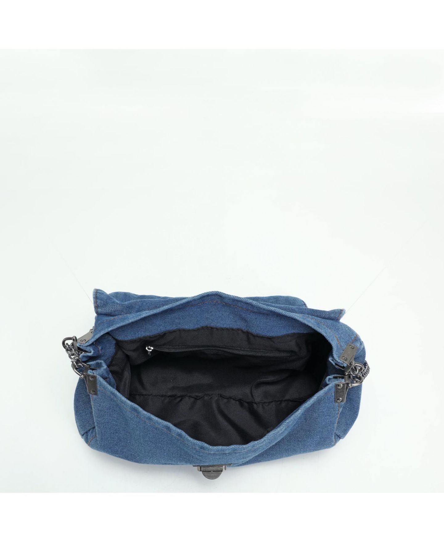 Женская сумка SUSU Astra Chain Flap Shoulder, Crossbody, Soft Handbag, цвет: Синий джинсовый / Синий — фото 6