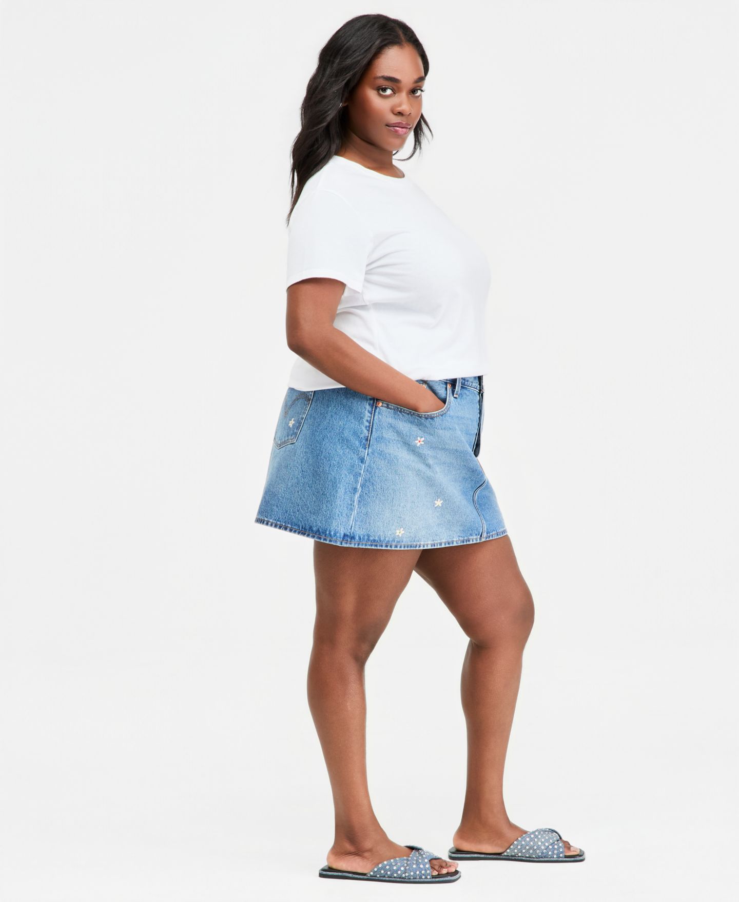 Женская юбка Levi's Premium Plus Icon Cotton Denim Skirt, цвет: Bee In The Bonnet Skirt — фото 3