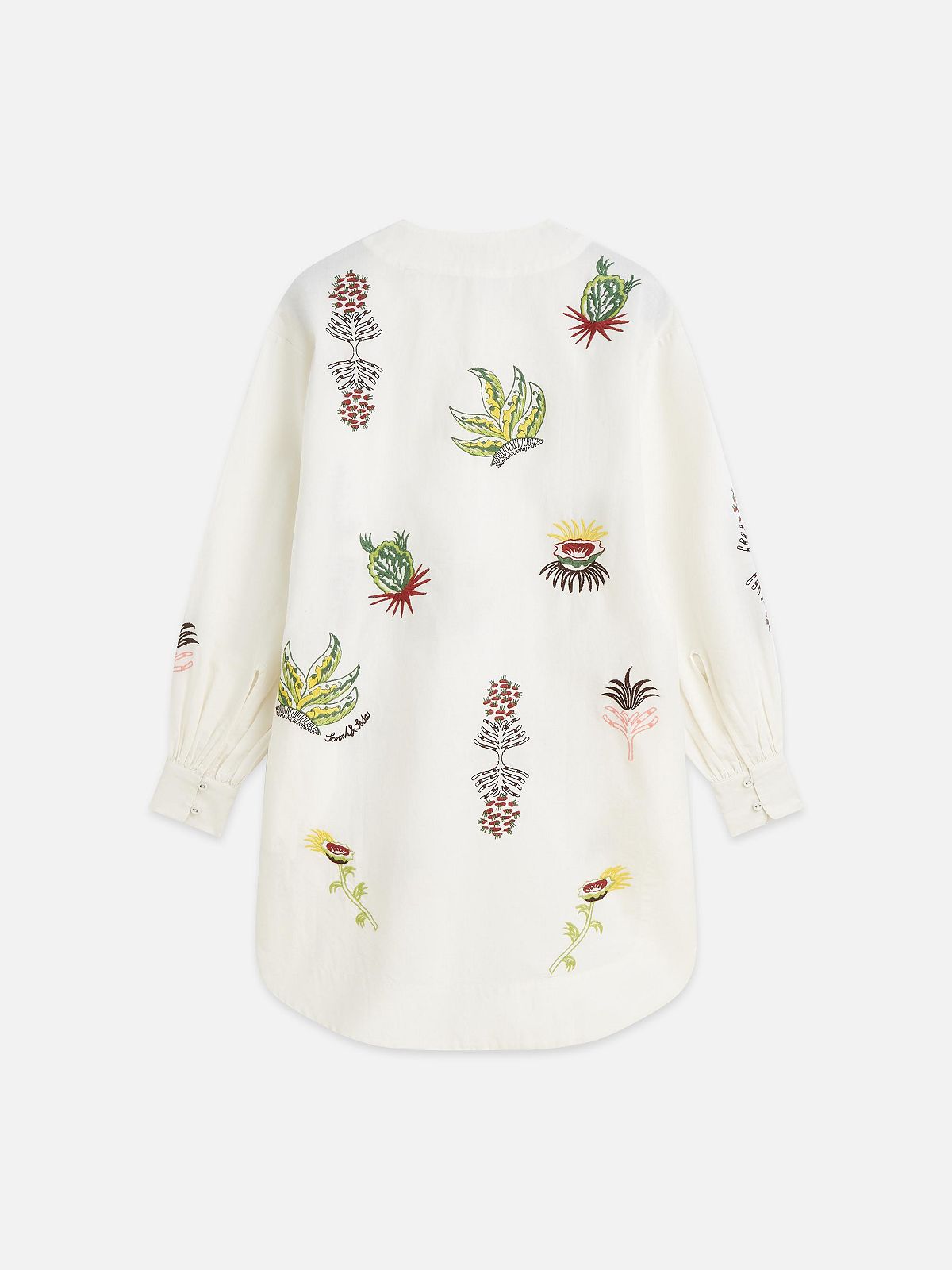 SCOTCH & SODA Women's Embroidered Long Sleeve Cotton and Linen Shift Dress view 6 — MAYCSS fashion products